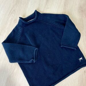 Crewcuts Navy Mock Neck Knit Sweater